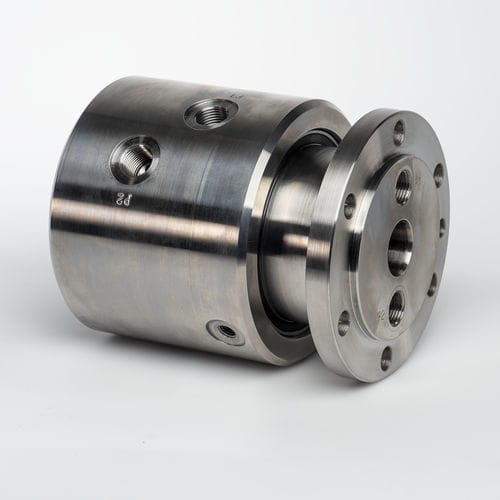 Raccord tournant pour eau - 366000010E - SCHLEIFRING GmbH - pour air / 2 passages / en acier inoxydable