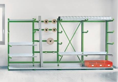 Rayonnage pour entrepôt de stockage - LOKOMA - à étagères / tubulaire / mono-face