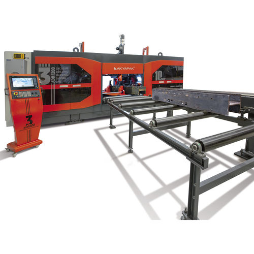Ligne de perçage CNC - 3ADM 1200 - AKYAPAK MAKINA SAN TIC - multiaxe / pour profilés / pour acier