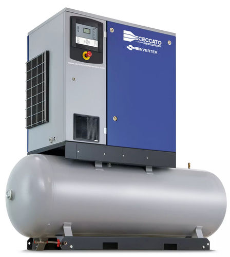 Compresseur à vis - DRA 10 - 20 HP IVR series - Ceccato Aria Compressa - d'air / électrique / stationnaire