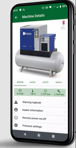 Application mobile de contrôle - AirCare - Ceccato Aria Compressa - pour compresseur / temps réel / Androïd