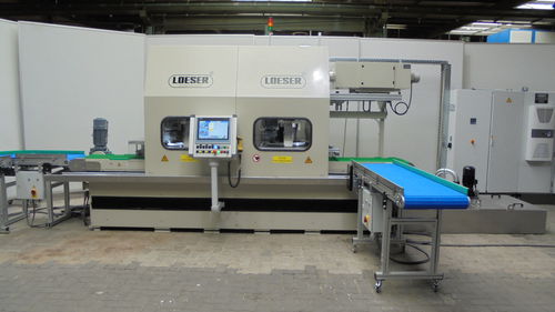 Ébavureuse à brosse - FB 384-500 - LOESER GmbH - de rayonnage des angles / de finition / rectifieuse