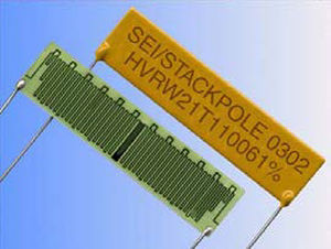 Résistance à couche mince - HVR series - Stackpole Electronics - haute tension / SMD / à broches radiales