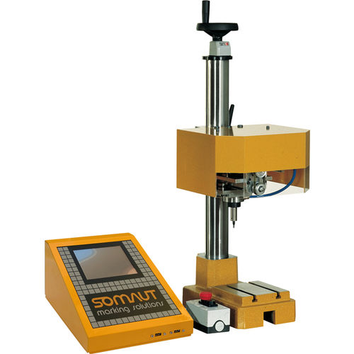 Machine de marquage par micro-percussion - S33 - SOMAUT S.r.l. - de métal / de paillasse / pour pièces cylindriques