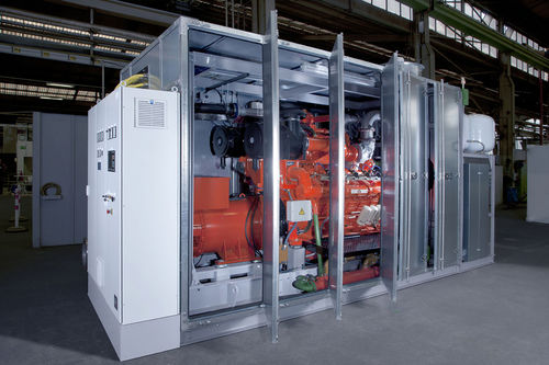 Groupe électrogène à gaz - Lindenberg-Anlagen GmbH - triphasé / stationnaire / refroidi par air