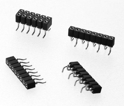 Barrette de contact femelle - 100 - 150 V, 3 A, 2 mm | 7452 series  - W+P PRODUCTS - à une rangée / usinée / 2,00 mm (0.079")