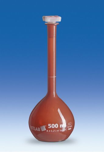Fiole jaugée - 670950 - VITLAB - en polypropylène / avec bouchon / pour laboratoire