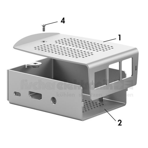 Coffret encastrable - RSP 1 - Fischer Elektronik GmbH & Co. KG - rectangulaire / d'aluminium / Raspberry Pi