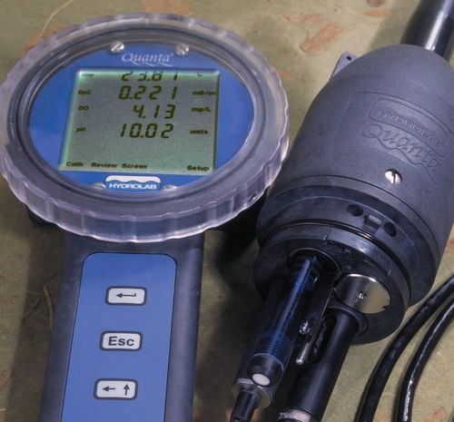 Capteur de qualité d'eau multiparamètres - -5 - 50° C, 0 – 100 mS/cm, 0 - 50 mg/L | Quanta  - Hach Hydromet