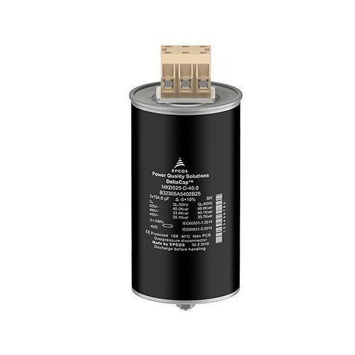 Condensateur à film de polypropylène métallisé - DeltaCap&trade; X - TDK Electronics Europe - cylindrique / à visser / pour l'industrie