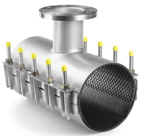 Bride pour produits chimiques - 20 mm | HUWA T - HUWA international - en acier inoxydable / avec coupelle de service