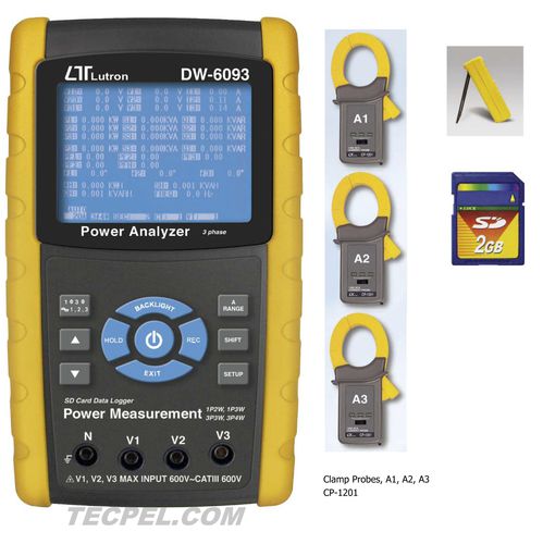 Analyseur pour réseaux électriques triphasés - DW-6093 - Tecpel  Co., Ltd. - de puissance / du facteur de puissance / de tension