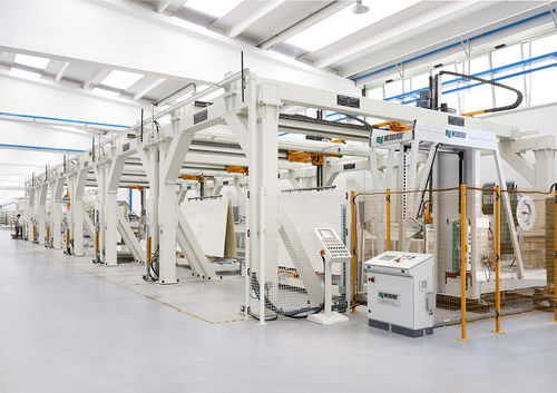 Ligne de conditionnement pour céramique - MESSERSI' PACKAGING - pour cercleuse / automatique
