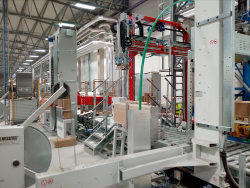 Ligne de conditionnement pour cercleuse - MESSERSI' PACKAGING - pour produits en céramique