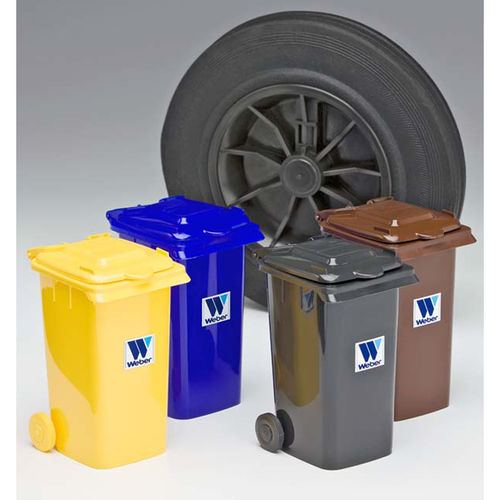 Conteneur à déchets en plastique - MINI - Weber GmbH & Co. KG Abfallbehaelter & Container - pour déchets urbains / avec couvercle / à 2 roues