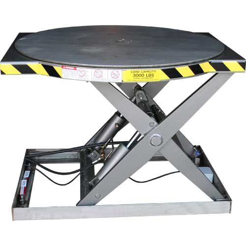 Table élévatrice tournante - Roto-Max SS - Lift Products - à ciseaux / électro-hydraulique / stationnaire