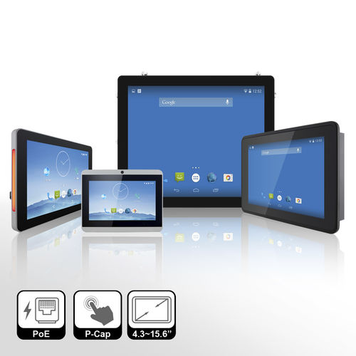 Terminal HMI compact - Winmate, Inc. - tactile multi-touch / encastrable / embarqué