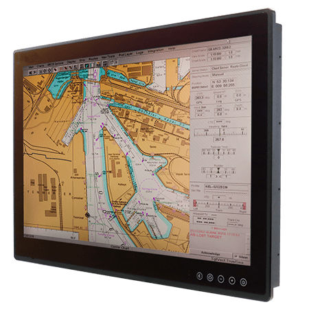 Moniteur marin - W24L100-MRL1FP - Winmate, Inc. - à technologie capacitive projetée / à écran tactile multi-points / pour affichage
