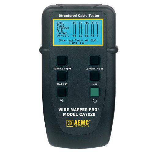 Testeur réseau - CA7028 - AEMC Instruments - de tension / d'impédance / de câblage