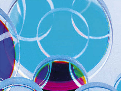 Miroir rond - LASER COMPONENTS - en silice fondue / laser / avec revêtement IBS
