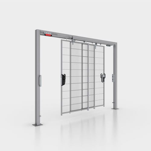 Porte coulissante - HANS GEORG BRÜHL - en aluminium / en acier / pour l'intérieur