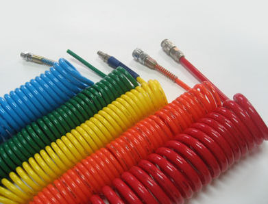 Tuyau flexible pour air comprimé - HUR - Hui Bao Enterprise - en polyuréthane / pour transport pneumatique / spiralé