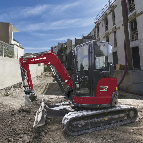 Mini pelle - ViO57-6B - YANMAR COMPACT EQUIPMENT EMEA S.A.S. - sur chenilles / diesel / pour chantier de construction