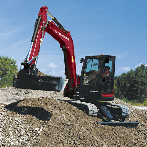 Pelleteuse midi - ViO80-1 - YANMAR COMPACT EQUIPMENT EMEA S.A.S. - sur chenilles / Tier 4 intermédiaire / pour chantier de construction