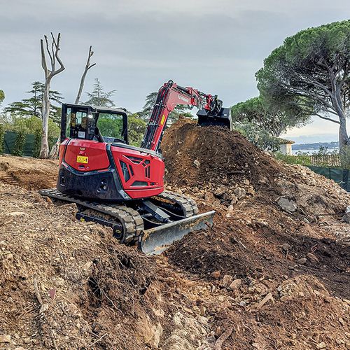 Pelleteuse intermédiaire - SV100-7 - YANMAR COMPACT EQUIPMENT EMEA S.A.S. - sur chenilles / diesel / pour chantier de construction