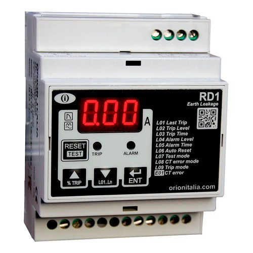 Relais de protection de fuite à la terre - RD-1 - Orion Italia - pour moteur électrique / sur rail DIN / à réarmement automatique