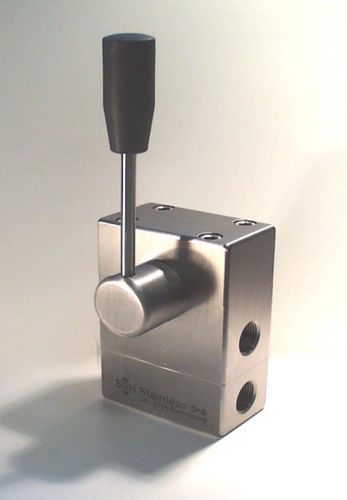 Distributeur hydraulique 2/2 voies - NRV 2/2 - SSH Stainless - à soupape / à levier / compact