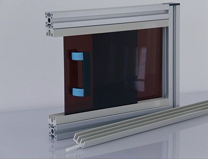 Profilé en PVC - 7.51 series - Modular Assembly Technology - pour porte coulissante