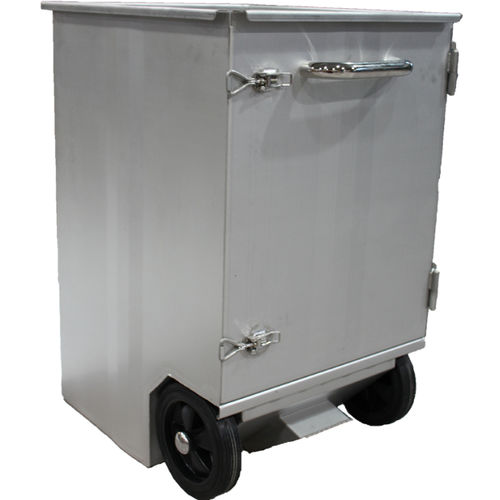 Conteneur à déchets en plastique - Delitek AS - en acier inoxydable / pour déchets industriels / mobile