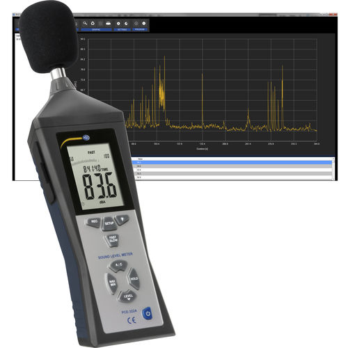 Sonomètre intégrateur - PCE-322A incl. LEQ Software - PCE Deutschland GmbH - analyseur / classe 2 / numérique