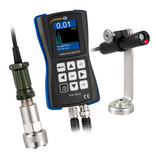Vibromètre de surveillance de machine - PCE-VM 22 - PCE Deutschland GmbH - avec mesure de température / portable / avec enregistreur de données