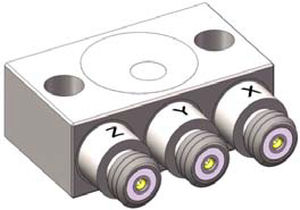 Accéléromètre triaxial - 3443C   - DYTRAN INSTRUMENTS - piézoélectrique / industriel / haute température