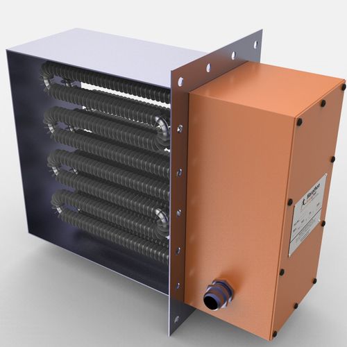 Réchauffeur de conduit - TEMPSENS - d'air / à ailettes / électrique