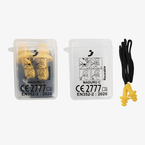 Bouchons antibruit réutilisable - MADURUC - Safety Jogger Works - en textile / en caoutchouc thermoplastique / avec cordelette