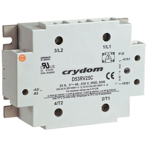 Contacteur d'inversion pour moteur - 53RV Series - Sensata Technologies - statique / AC / triphasé
