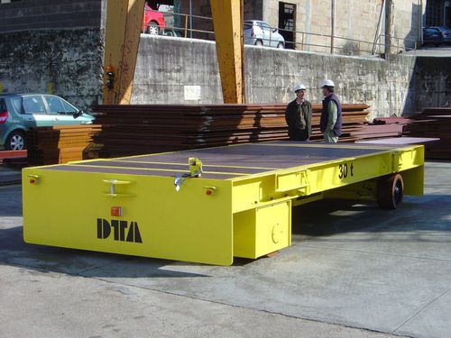 Chariot automoteur électrique - DTA - à 2 essieux / pour la construction navale