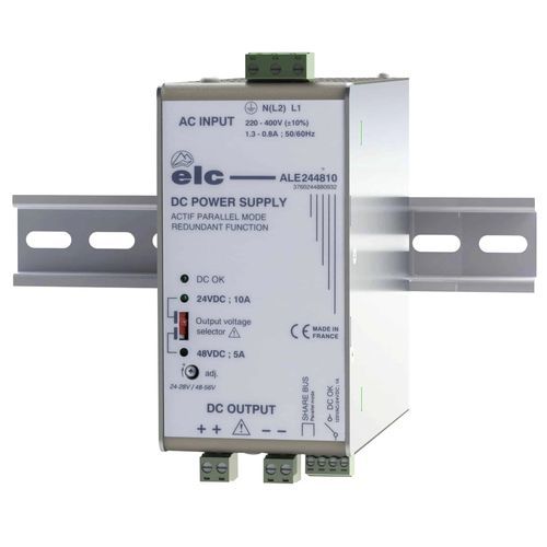 Alimentation électrique sur rail DIN - ALE244810 - ELC construction électronique - AC/DC / à sortie simple / régulée