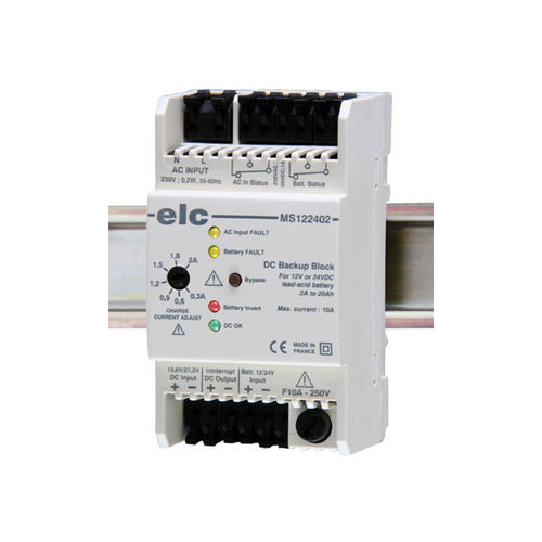 Alimentation électrique sur rail DIN - MS122402 - ELC construction électronique - AC/DC / à sortie simple / ajustable