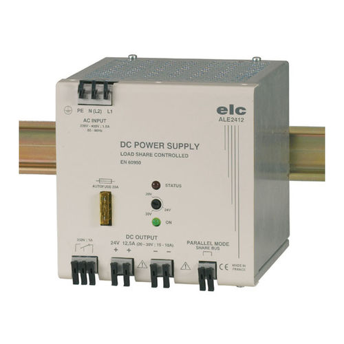 Alimentation électrique sur rail DIN - ALE1225 - ELC construction électronique - AC/DC / à sortie simple / régulée