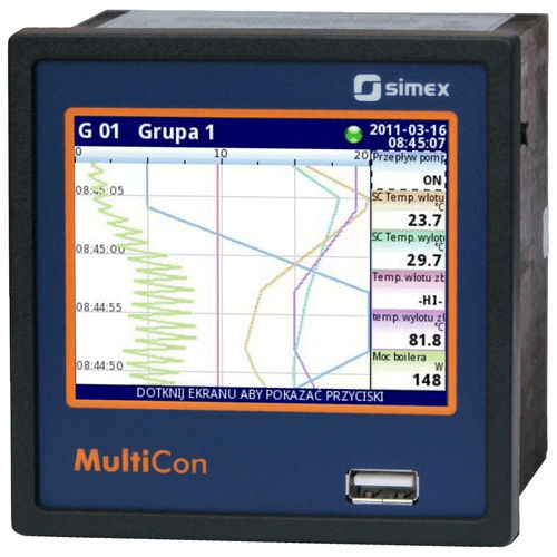 Indicateur contrôleur multivoies - MultiCon CMC-99 - SIMEX Sp. z o.o. - de température / universel / de pression