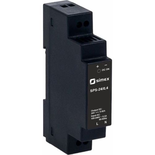 Alimentation électrique sur rail DIN - SPS-24/0,4 - SIMEX Sp. z o.o. - AC/DC / à sortie simple / triphasée