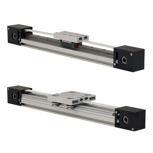 Guide linéaire à patin - AK series - C.T.S. - à galets / compact / en aluminium