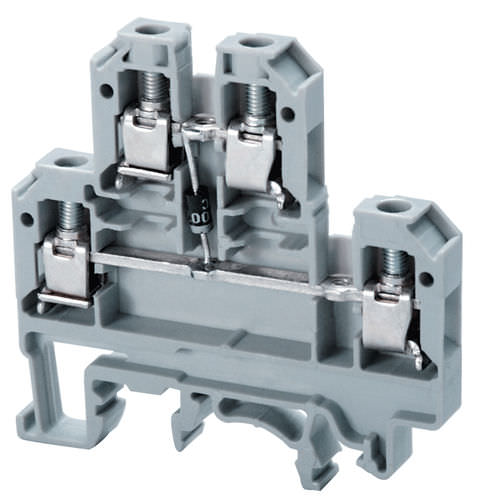 Bloc de jonction sur rail-DIN - CDL4U(E)D series - Connectwell Industries - à connexion à vis / multi-étages / à diode