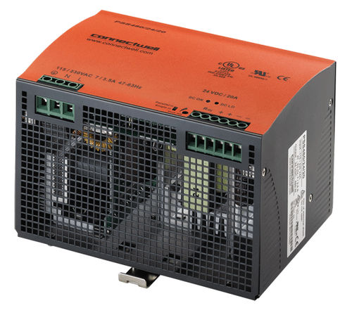 Alimentation électrique sur rail DIN - 24 - 48 V, 480 W | PSS480 series - Connectwell Industries - AC/DC / à découpage / monophasée