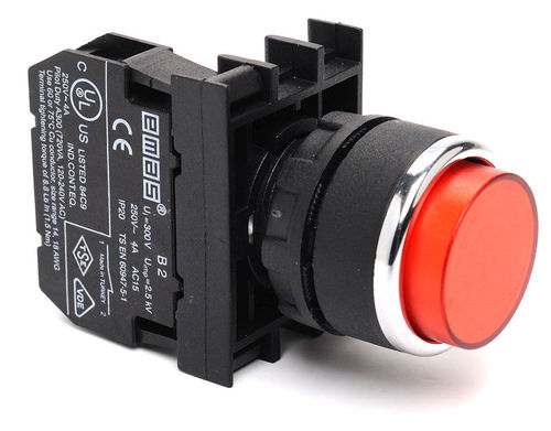 Bouton poussoir tactile - B200HK  - EMAS - d'arrêt d'urgence / électromécanique / standard