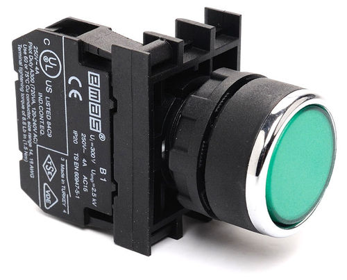 Bouton poussoir tactile - B100DY  - EMAS - électromécanique / standard / avec garde